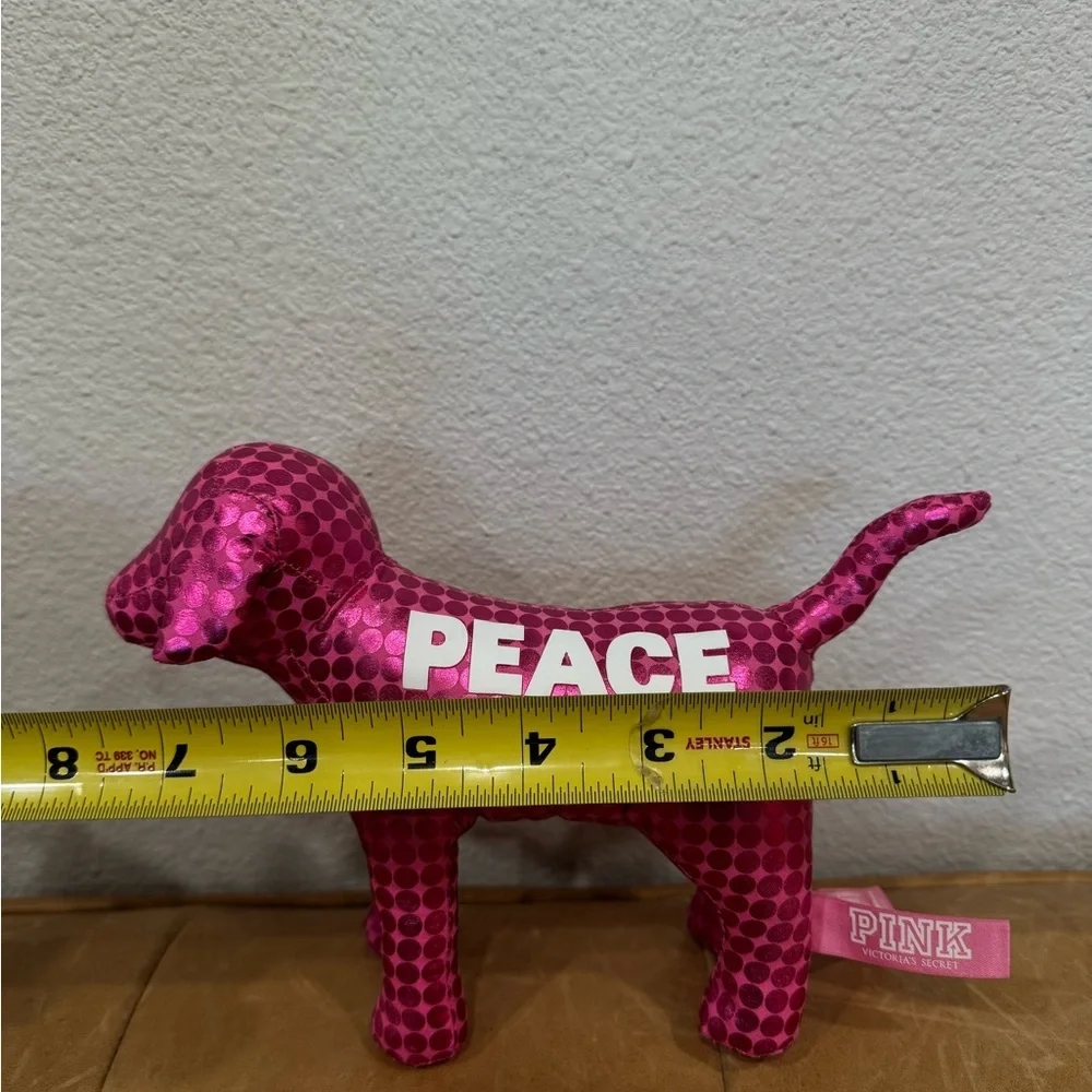 Plush peace shiny mini Pink‎ Victoria's Secret Dog Plush